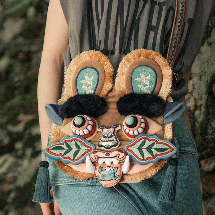 Elon Musk Son Inspired Tiger Head Mini Bag – Luxury Statement Shoulder Bag