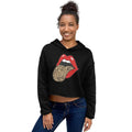 Women's Leopard Lip Crop Hoodie